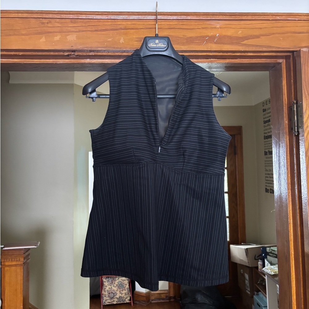 Lululemon Front Zip Mock-Neck Tennis Tank Top